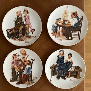 Norman Rockwell Collector's Plates Set - Multicolor